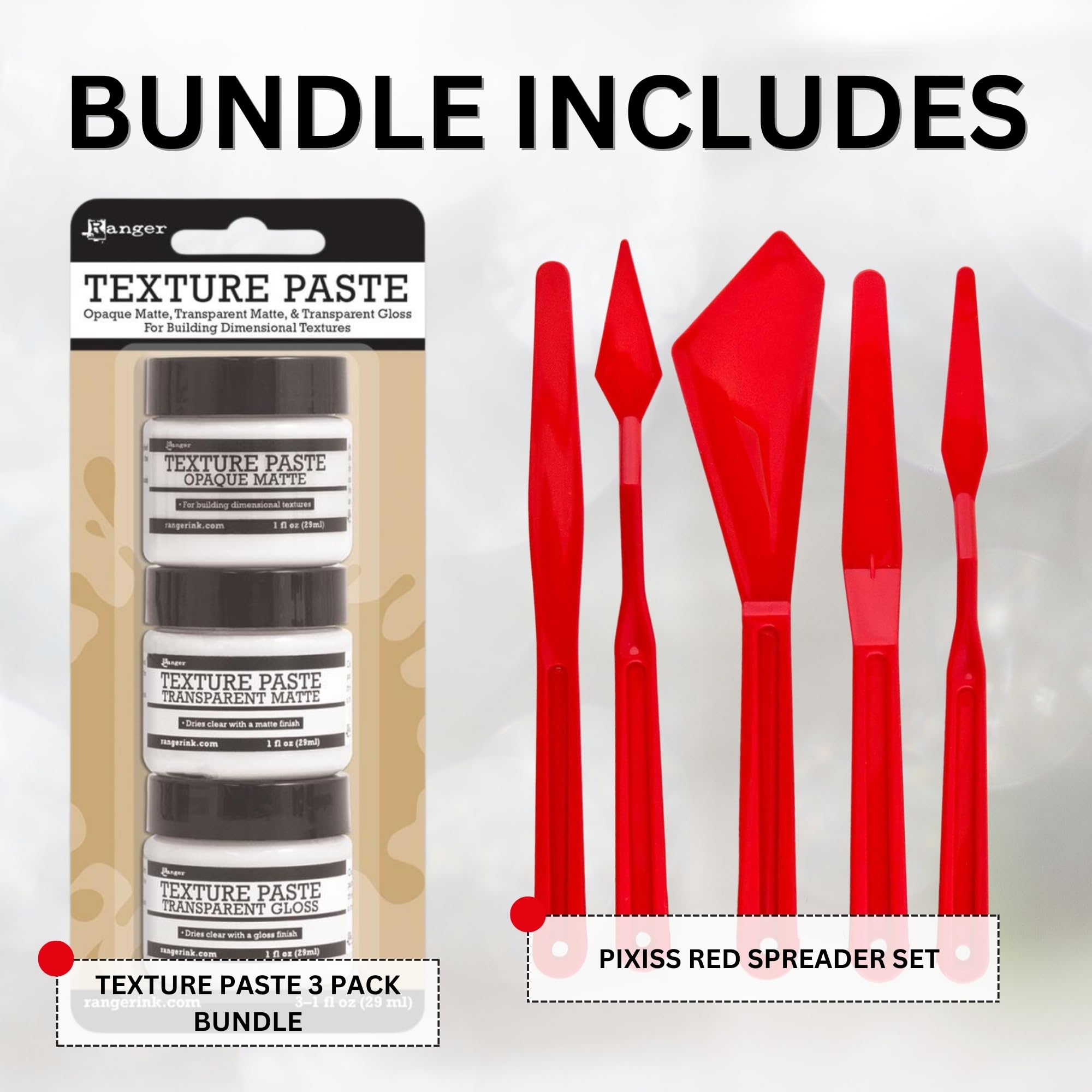 Ranger Opaque Gloss Matte Texture Paste Craft Set Ranger Texture Paste ...
