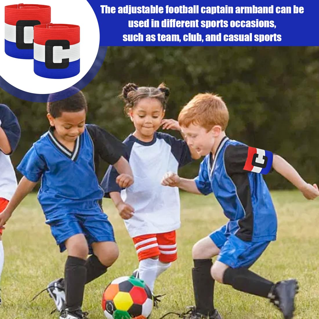 Brazalete Capitán Elástico para Deportes Niños Hombres