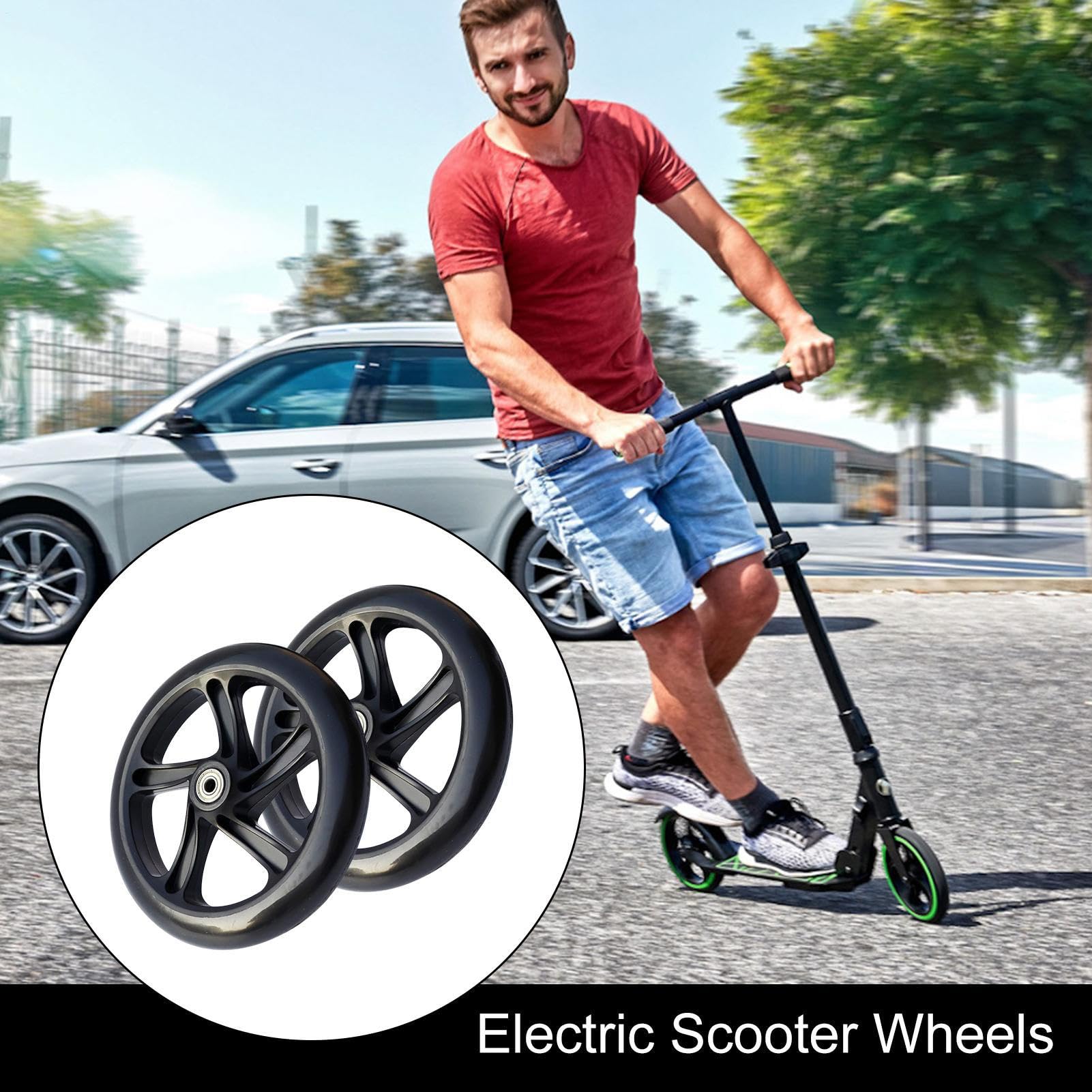 Elektroroller-Ersatzräder 145/180/200 Mm – PU-Reifen Mit Doppellager Für Scooter & Trolleys