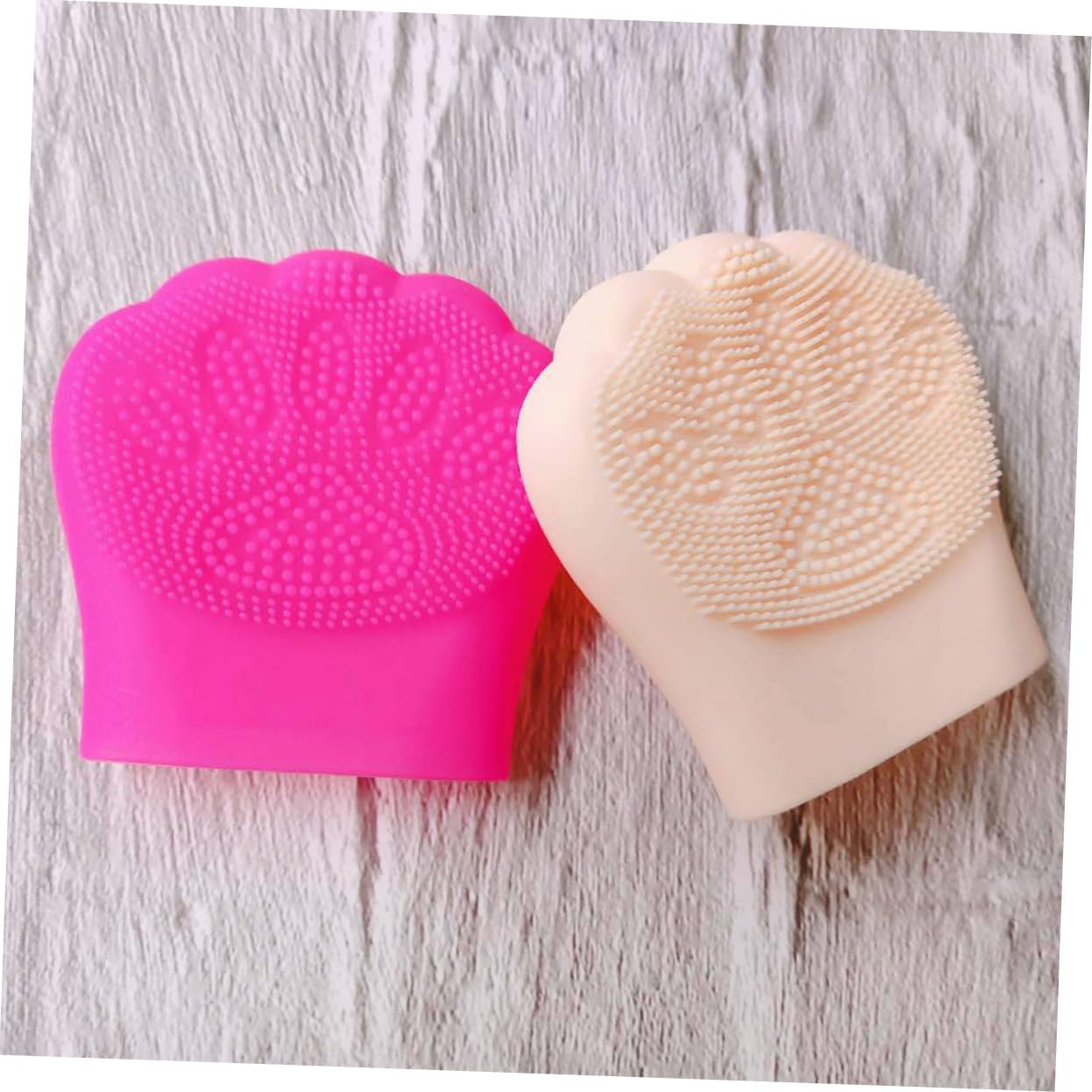 GALPADA 1Set Cat Paw Silicone Facial Brush Multifunctional Skin Cleansing Tool Safe Food Grade Silicone Gentle Exfoliating Face Scrubber for Daily Use Random Colors