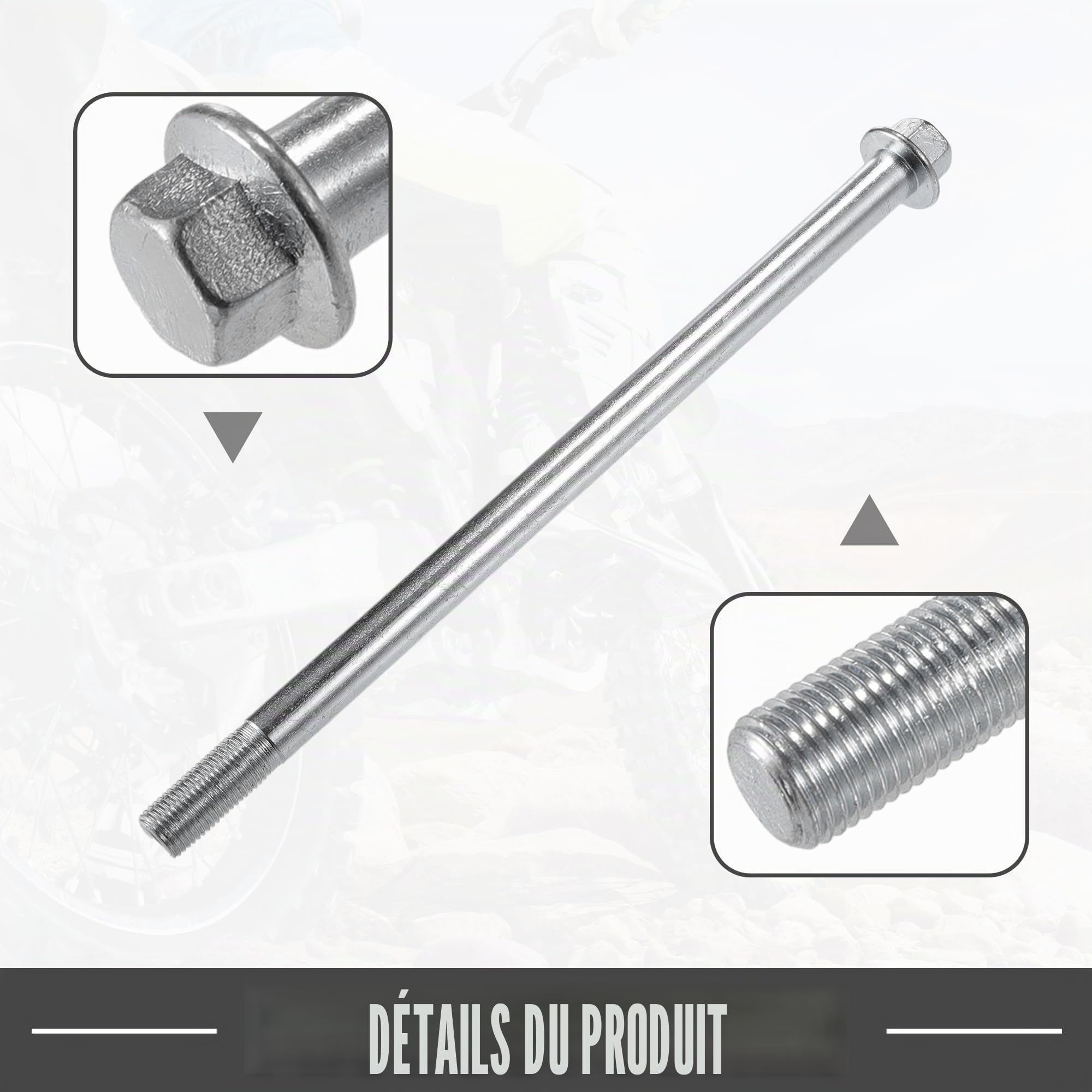 A ABSOPRO Essieu Avant/Arrière Pour Atv Avec Douille Et Boulon À Vis M12 De 220mm