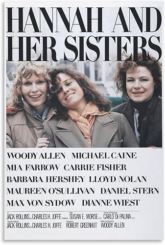 Pósteres de películas retro de Hannah y sus hermanas de los años 80, póster de arte en lienzo vintage y arte de pared, póster moderno para
