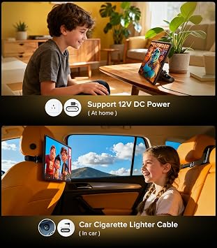 13.5 Android 13 Car Headrest Monitor 2-Pack - 4G+64G 4K Dual Car TV for Back Seat, HDMI Sync, Parental Control, Wireless Mirroring WiFi Bluetooth, Rear Seat Entertainment System