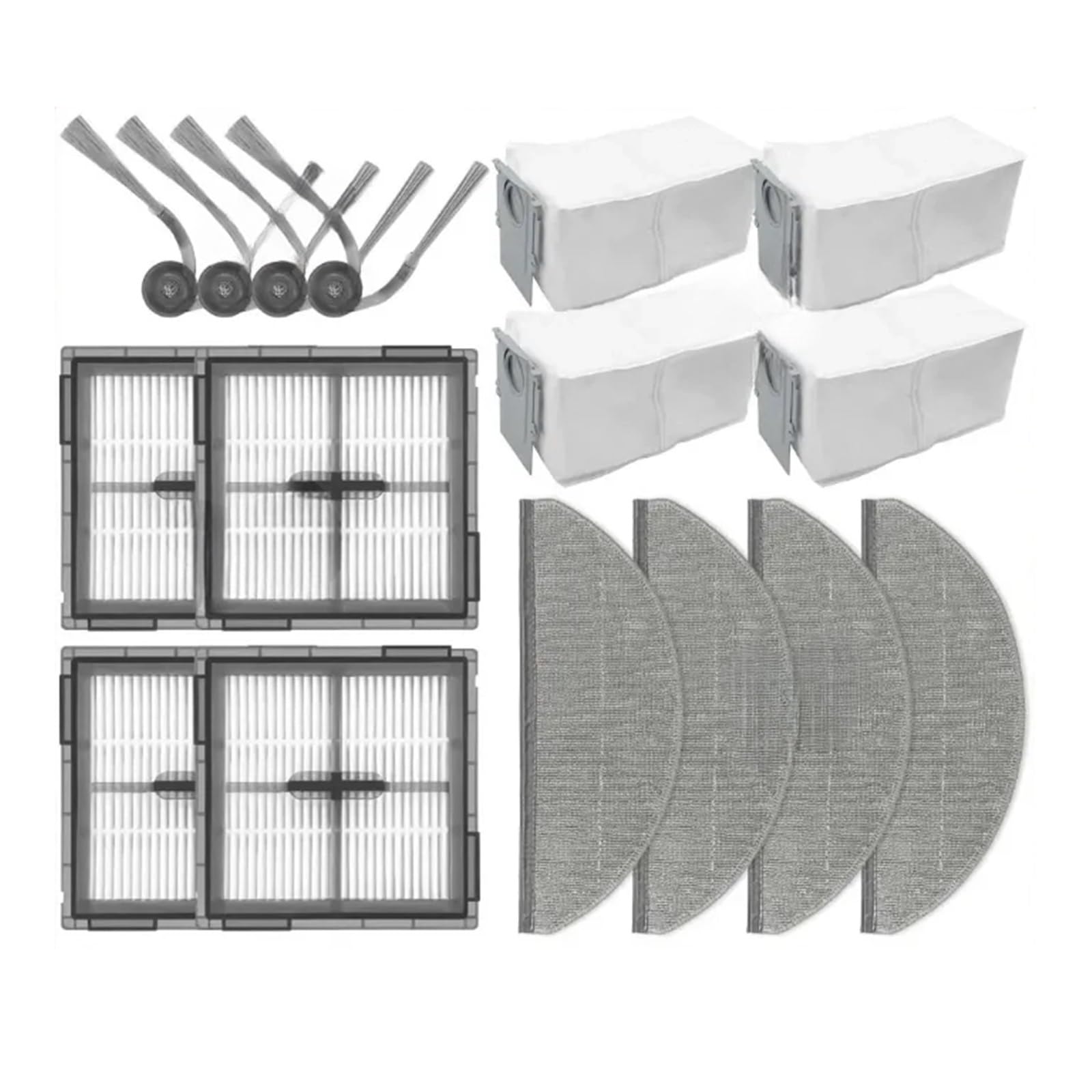 PORRSYDCD Main Side Brush Dust Bag Mop Filter，Compatible With Roborock Q8 Max Pro Plus / Q8+ / Q10 X5 / Q10 PF / Q10P Parts Accessories(SET I)