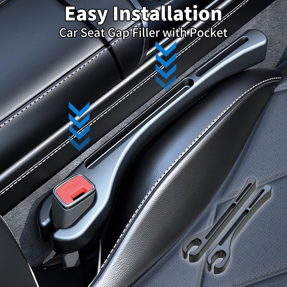 2 Coussins De Rangement Pour BMW X4 G02 2018-2024 - Remplissage D'écart De Siège Anti-chute - Noir - 3