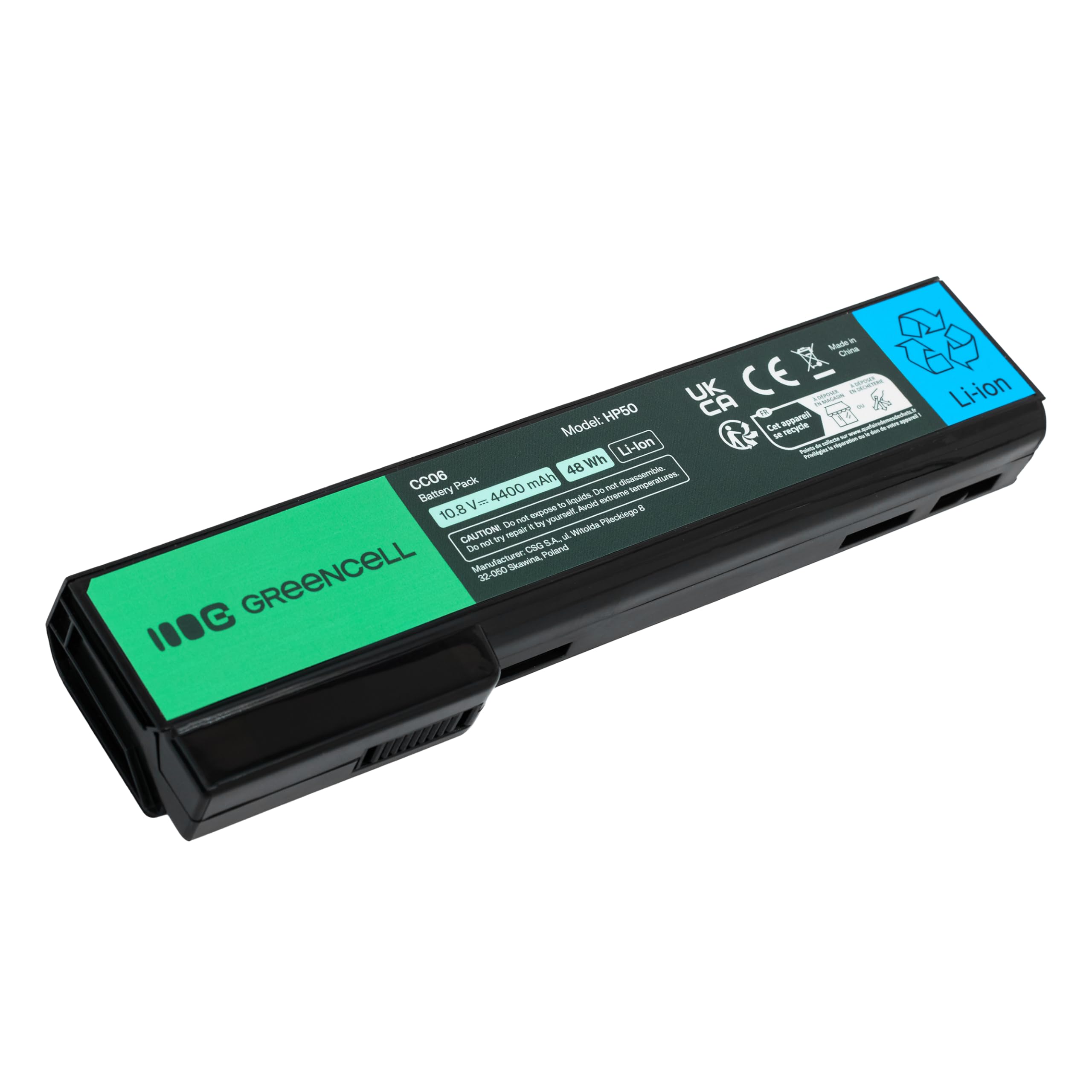 Green Cell HP CC06 CC06XL CC09 628664-001 628666-001 628668-001 Batterie pour HP EliteBook 8460p 8460w 8470p 8470w 8560p 8570p HP ProBook 6360b 6460b 6465b 6470b 6560b 6565b 6570b 6475b Portable