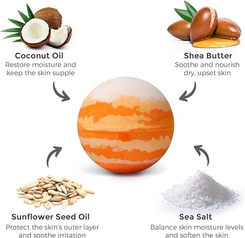 Miniatura 6 de Bombas de baño para niños con sorpresa en el interior, paquete de 6 bombas de baño para niños, juego de regalo de bombas de baño naturales orgánicas