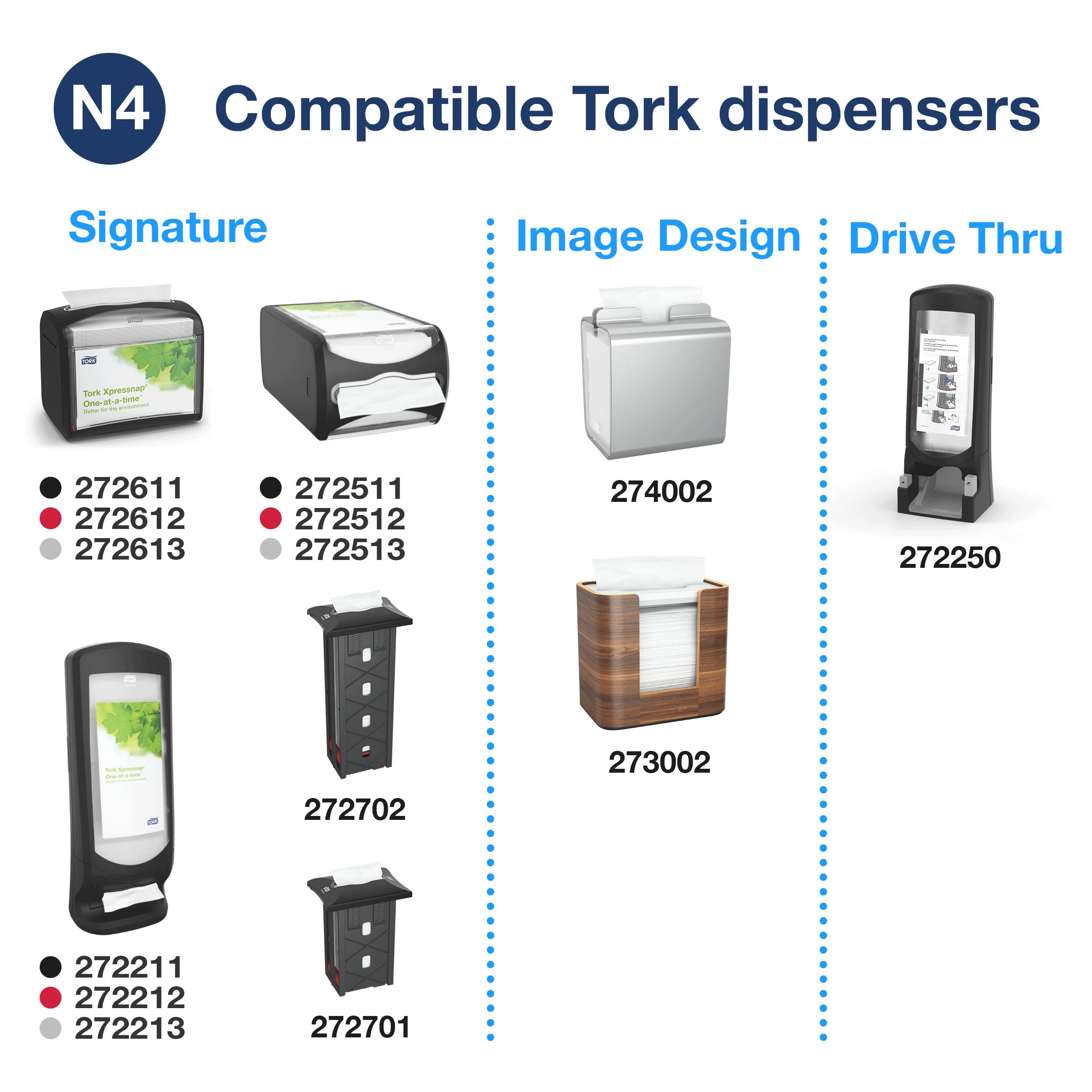 Tork 272511 Xpressnap Thekenspender für N4 Spenderservietten / Serviettenspender in Schwarz