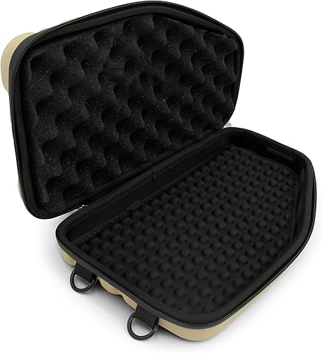 Miniatura 8 de CASEMATIX Estuche de pistola con bloqueo para pistolas pequeñas a grandes de 0.354 in con espacio para clips y accesorios adicionales, funda