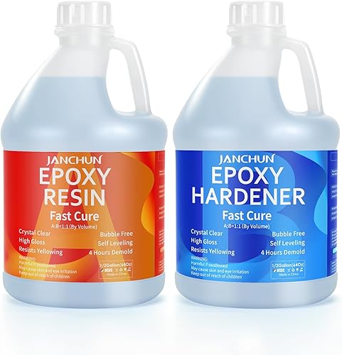 Kit de resina epoxi transparente de 128 oz