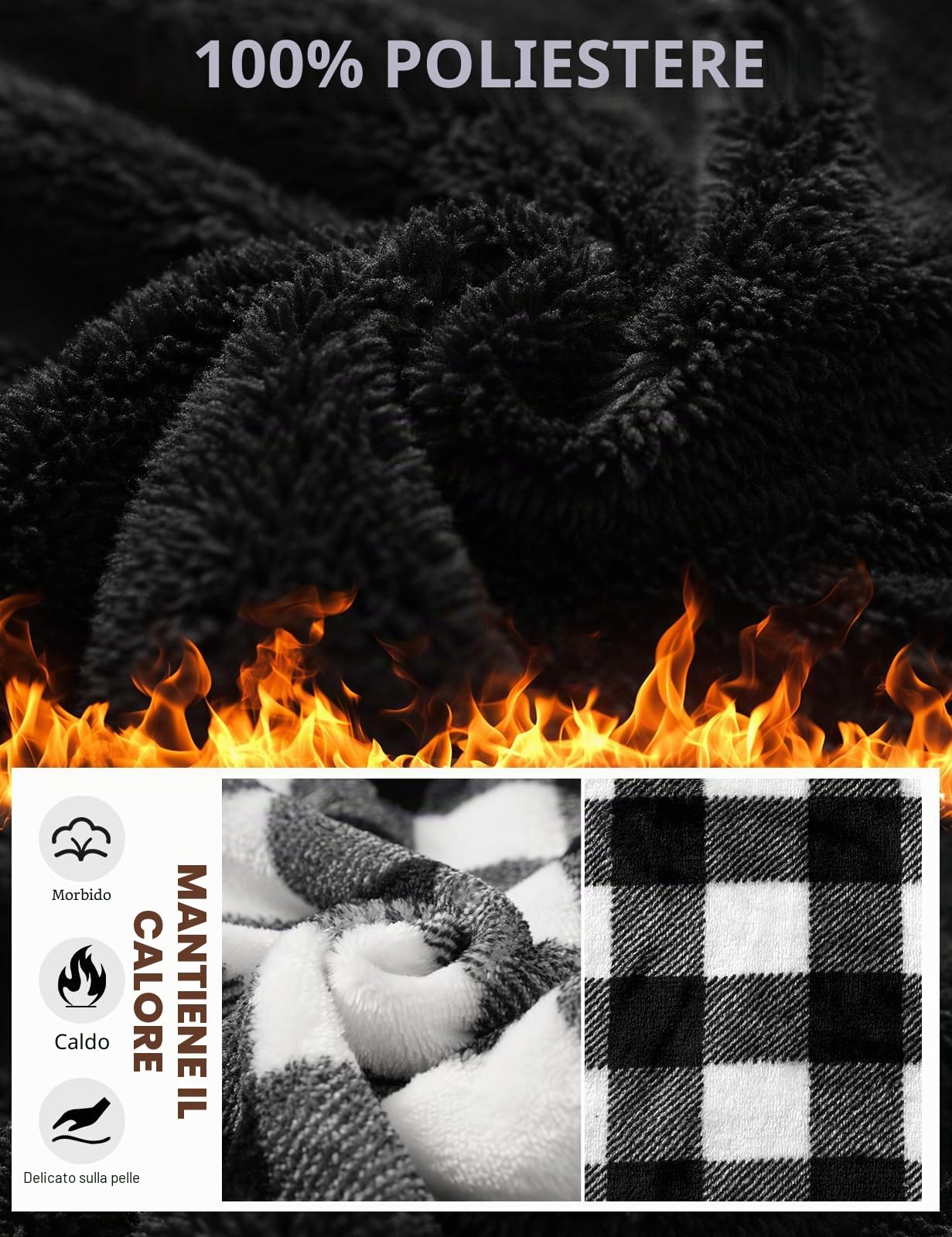 UMIPUBO Pigiama Donna Invernale Pile Due Pezzi Caldo Pigiami da Casa Felpato Set con Tasche Elegante Manica Lunga e Pantalone Lungo Indumenti da Notte Loungewear Natale Regalo Regali
