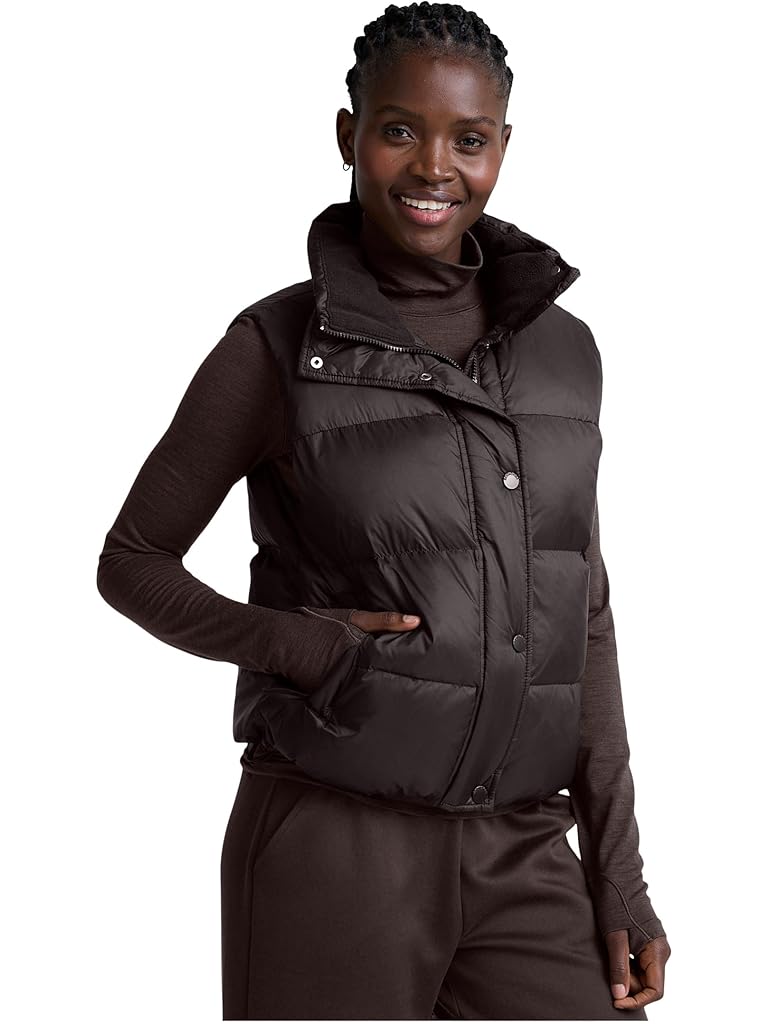 Brown Beyond Yoga Big Cozy Puffer Vest
