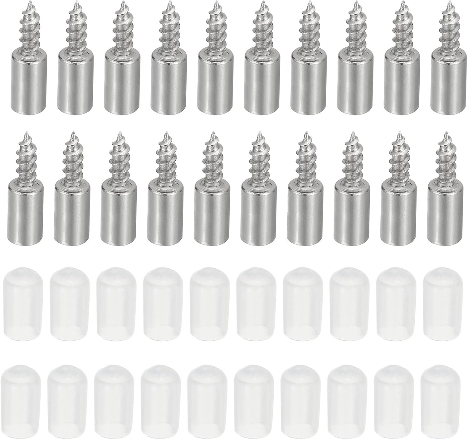 Shelf Support Pegs Nails, 20pcs Shelf Pins with Anti-Slip Silicone Sleeve, Pegs for Shelves for Kitchen Cabinet, Cupboard, Bookcase, Closet and Glass Case, Transparent