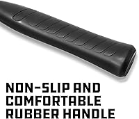 Vista 3 de Powerbuilt Martillo de Cara Suave de 16 Onzas, Goma que no Deja Marcas, Mango de Acero Tubular Ligero con Cómodo Agarre Antideslizante, Amarillo