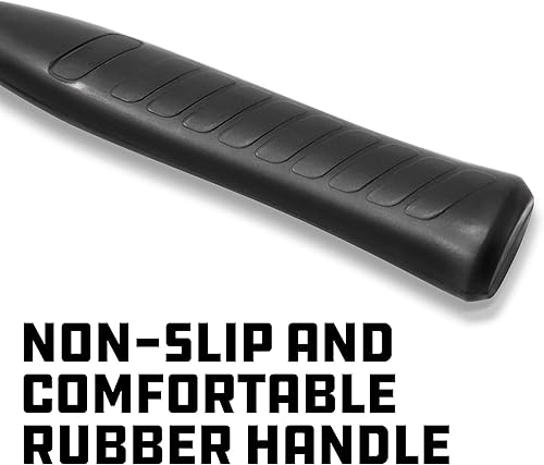 Miniatura 3 de Powerbuilt Martillo facial suave de 16 onzas, goma que no se daña, mango de acero tubular ligero con cómodo agarre antideslizante, amarillo negro