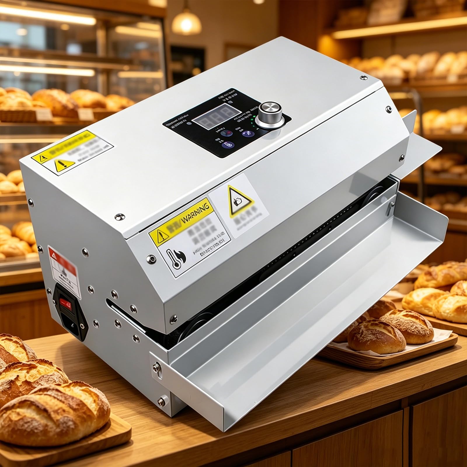 YXYLJOZ Multipurpose Sealing Wrapping Machine, Commercial Heat Sealer, Continuous Thermal Seal for Kitchen, Supermarket and Retail Plastic Packaging