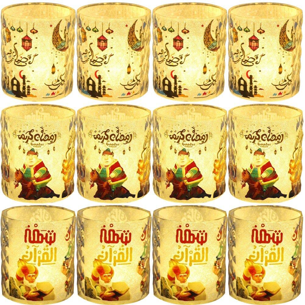 Velas LED Ramadan Kareem sin fuego ni humo para decoración segura de fiestas musulmanas