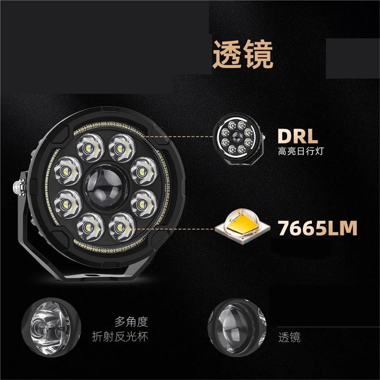 Motocicleta Faro s Headlight Conjunto Luces LED Universales Para Motocicleta De Trabajo Conducción Foco DRL Auxiliares Para Zanja