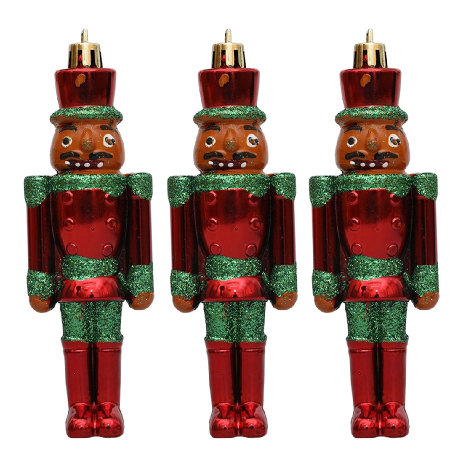 Buxuaaaa 3pcs Christmas Nutcrackers Traditional Soldier Puppet Toy for Christmas Tree Decorations Kitchen Shelves and Tables Nutcrackers Soldier