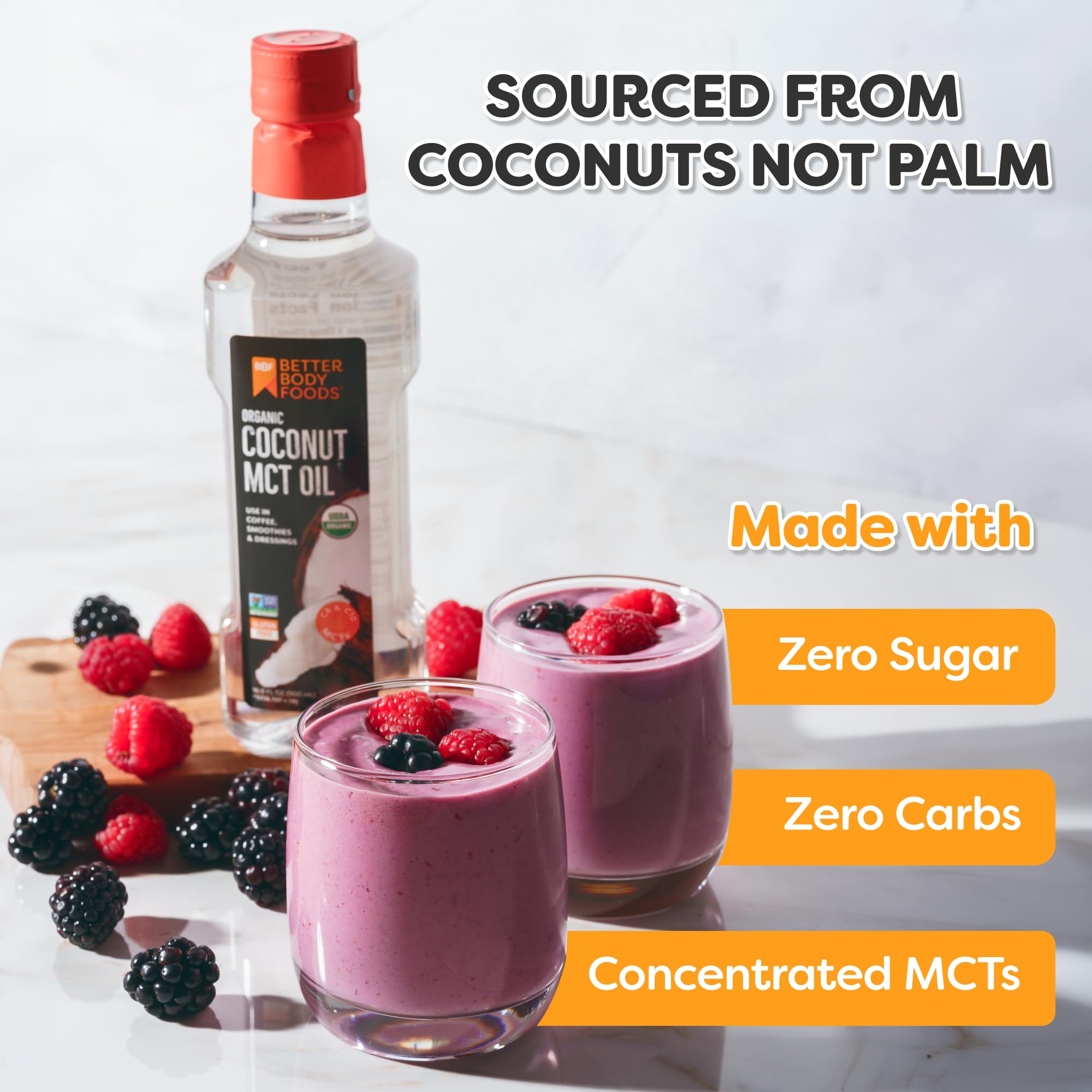 BetterBody Foods Organic Coconut MCT Oil 33.8 Fl Oz, C8 & C10, Keto Coffee — Amazon image 5