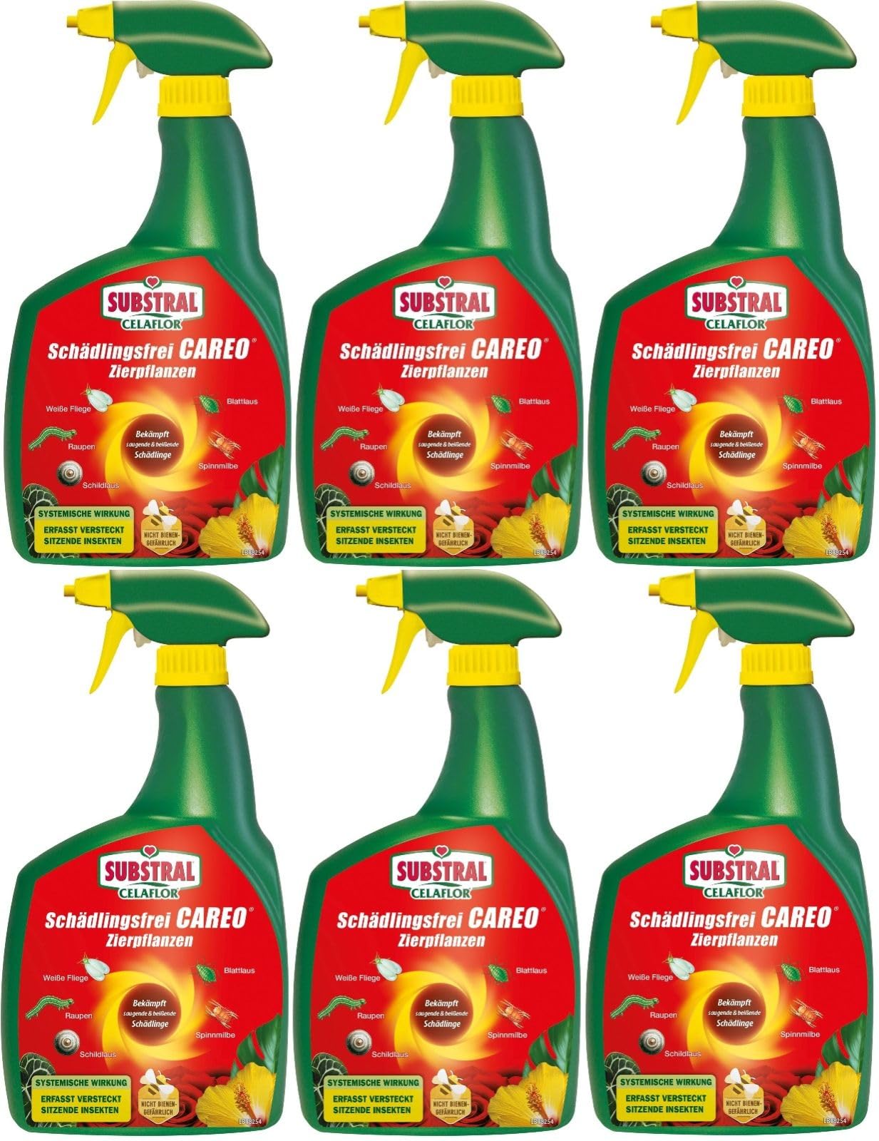 6 X 800ml Substral Celaflor® Schädlingsfrei Zierpflanzen Spray