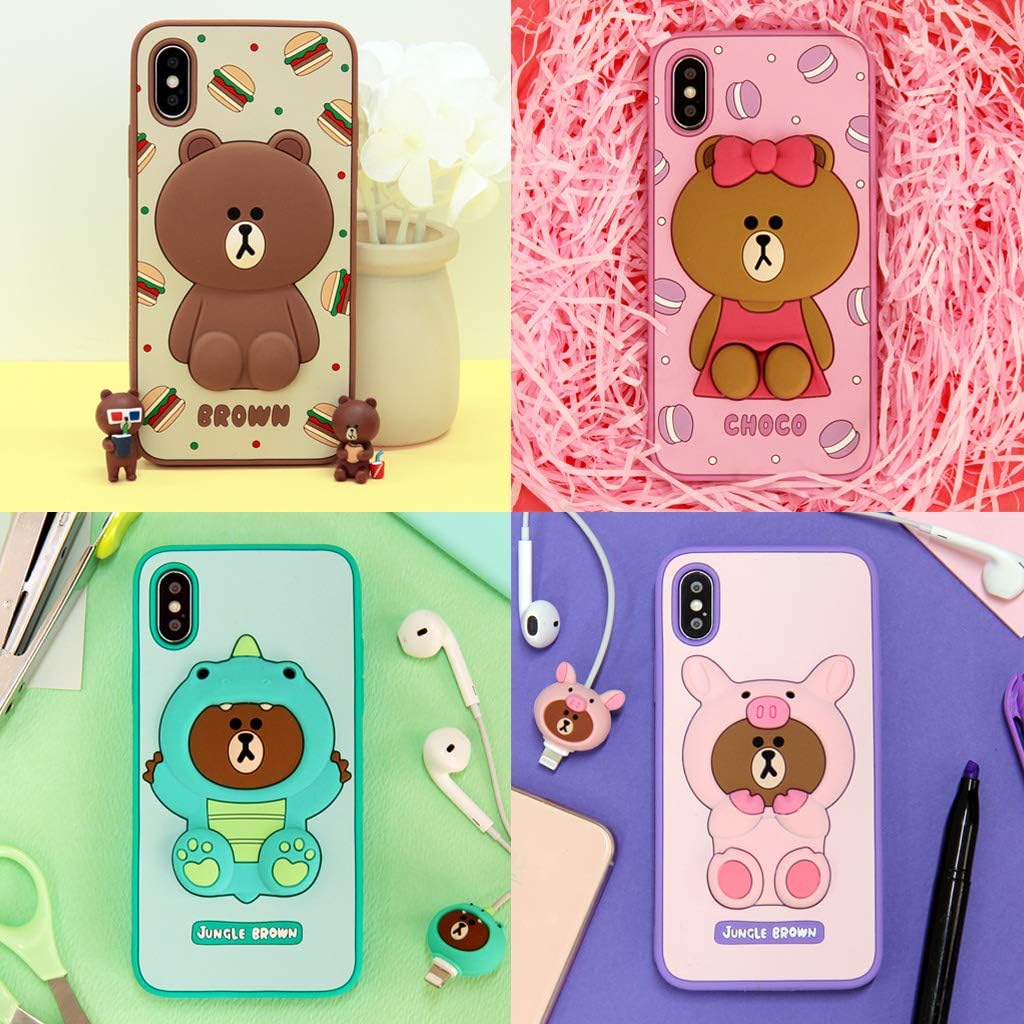 LINE FRIENDS KCE-CSB001 iPhone 11 Pro LINE FRIENDS SILICON Dyno Brown Green