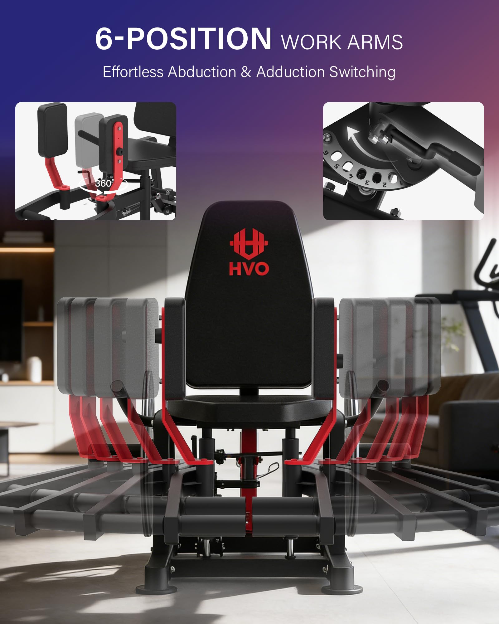 Adduktoren Gerät Oberschenkeltrainer Po Trainer: Hüfte Adduktion Abduktionsmaschine Oberschenkel Bein Trainingsgerät Beintrainer für Zuhause Damen MäNner Hip Abduction and Adduction Machine