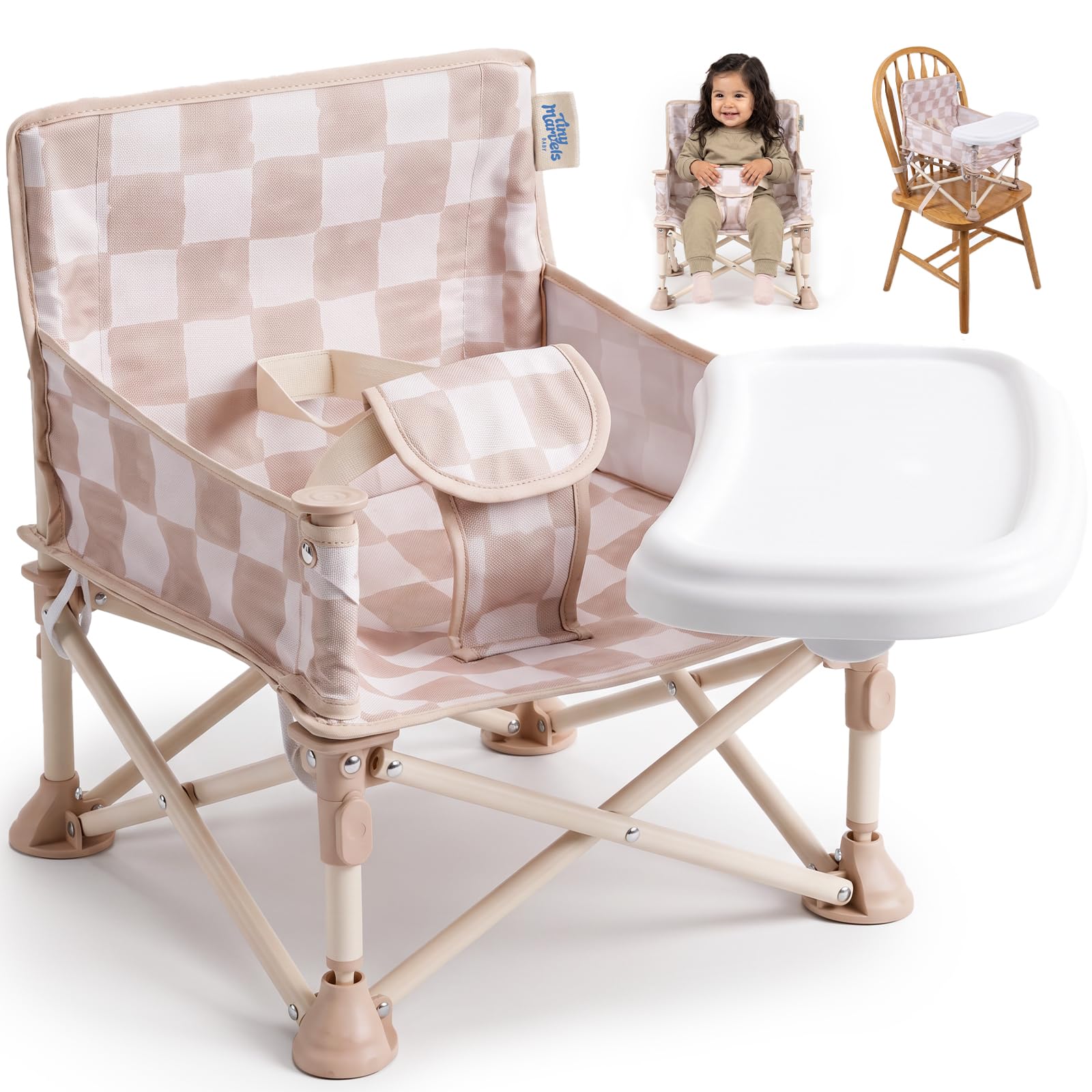 Tiny Marvels Baby Chair, Portable High Chair for Travel & Beach, Ages 6M-3Y