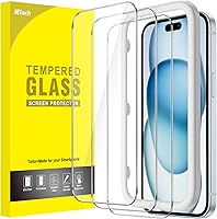 Vista 1 de JETech Screen Protector for iPhone 15 Plus 6.7-Inch, Tempered Glass Film with Easy Installation Tool, Case-Friendly, HD Clear, 3-Pack