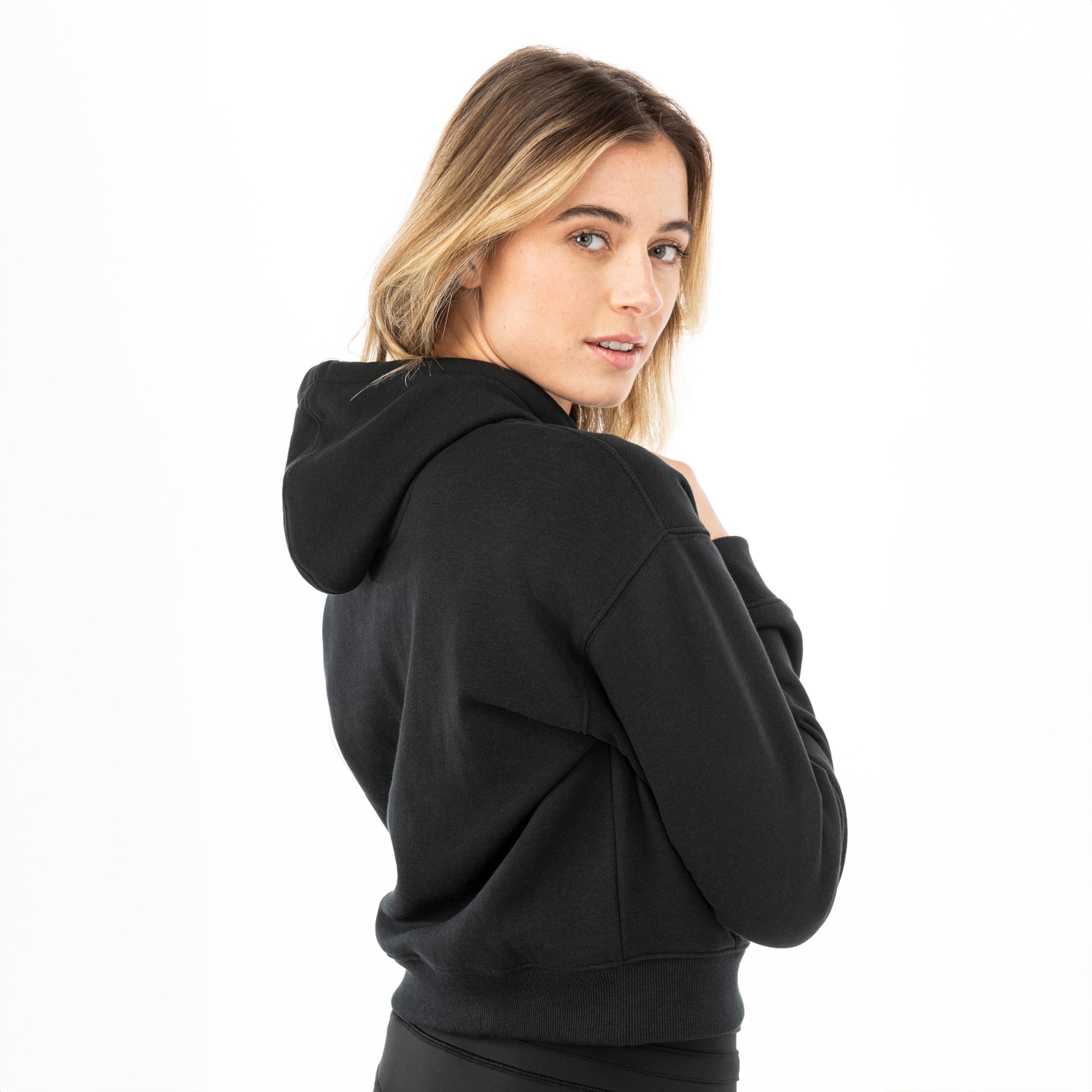 Franklin Sports Sudadera Corta con Capucha para Mujer