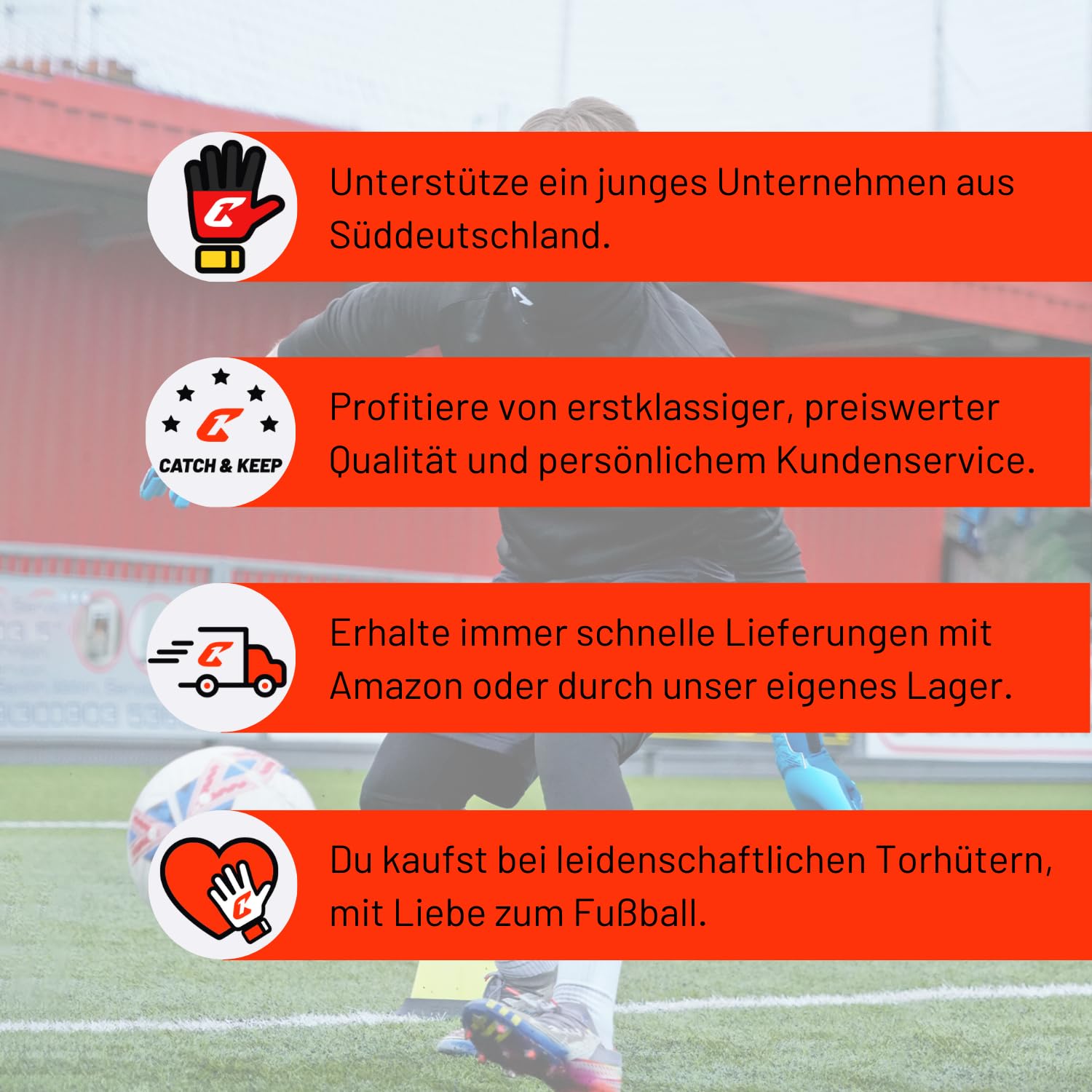 CATCH & Keep - Guantes de portero profesionales para adultos – máximo agarre – Modelo Premium – Guantes de portero de fútbol – con nuestro Pulpo Grip