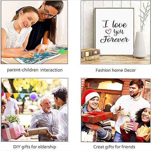 Miniatura 4 de NAIMOER Kits de Pintura de Diamantes para Adultos, Arte de Diamantes Redondos de Taladro Completo 5D DIY Puesta de Sol en la Playa Corazón Arte de