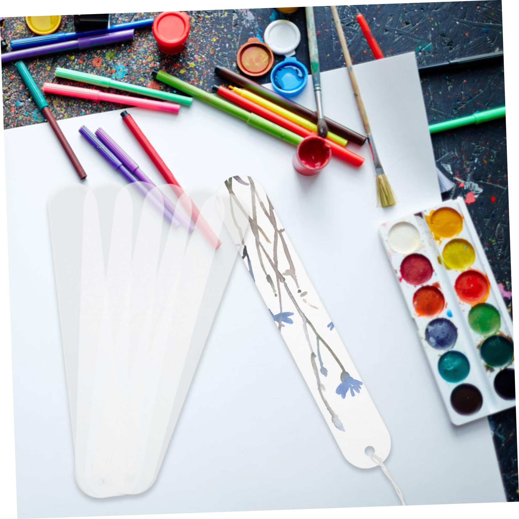 STOBOK 3sets Segnalibri Trasparenti Acrilico Con Nappine Decorative Segnalibri Fatti Mano Per Lettori e Studenti Come e Decorazione Per Libri
