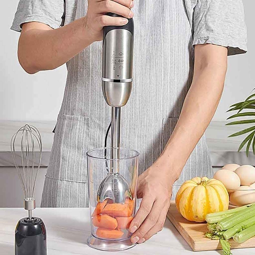 Elektryczny blender ręczny, blender ręczny zanurzeniowy, mikser ręczny, ostrza ze stali nierdzewnej, blender ręczny do zup/smoothie/puree/jedzenia dla dzieci