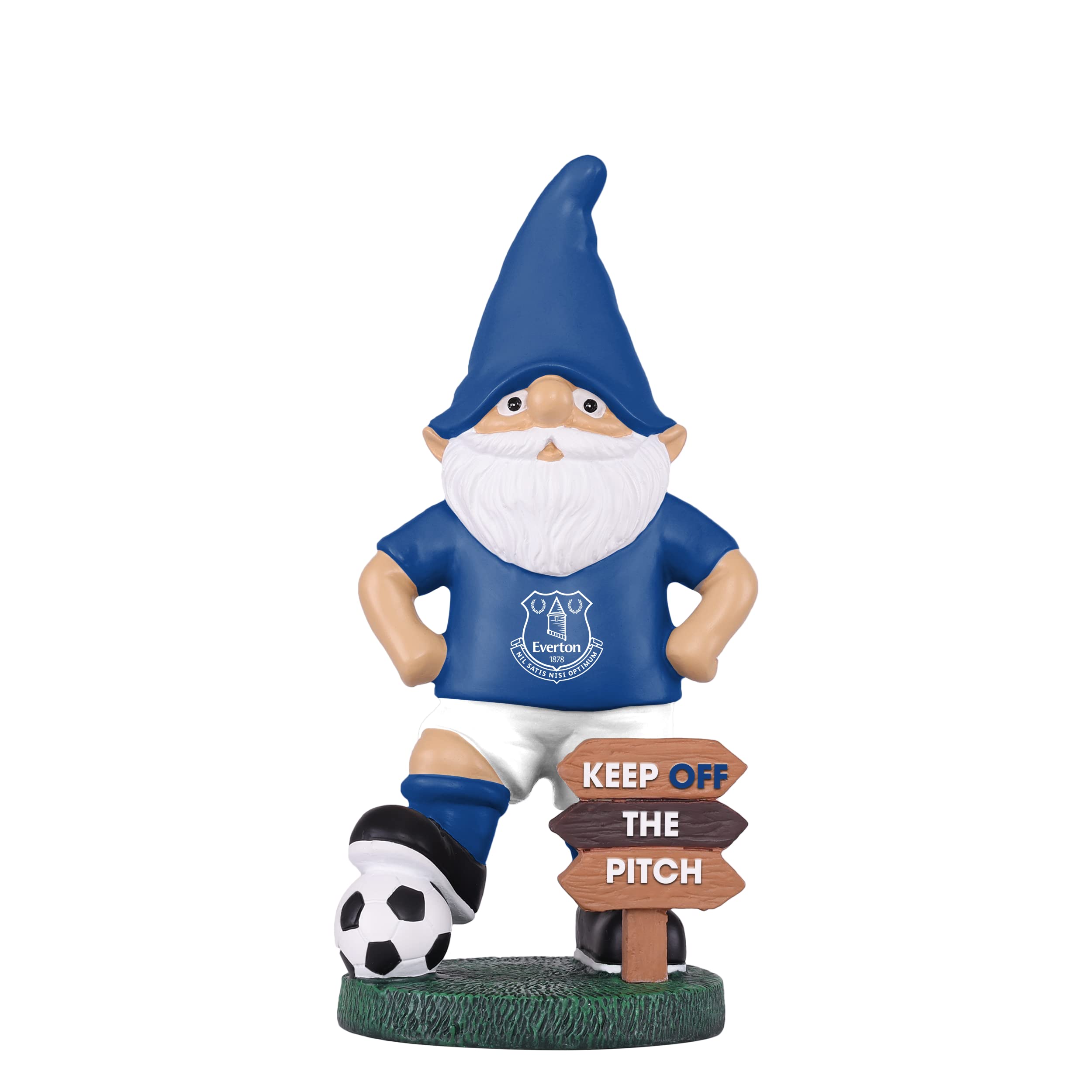 FOCO EPL Everton Football Premier League Championship Keep Off The Pitch Garden Gnome Ornament Indoor/Outdoor… — image 1