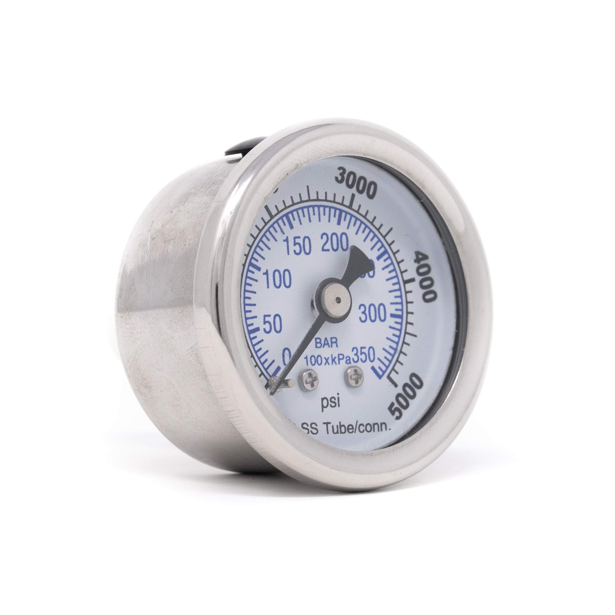 PIC Gauges 302D-158R Center Back Mount Dry Pressure Gauge w/ SS Case/Internals/Bezel, PC Lens, 1.5