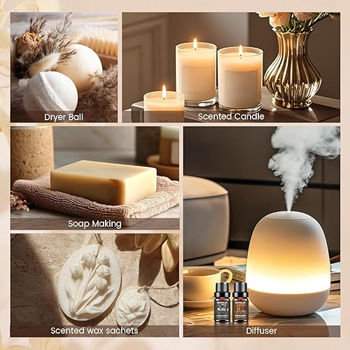 Miniatura 6 de Set de regalo de aceites difusores de hotel, 6 x 0.3 fl oz, juego de aceites esenciales de lujo para difusor, fabricación de velas, My Route, Serene