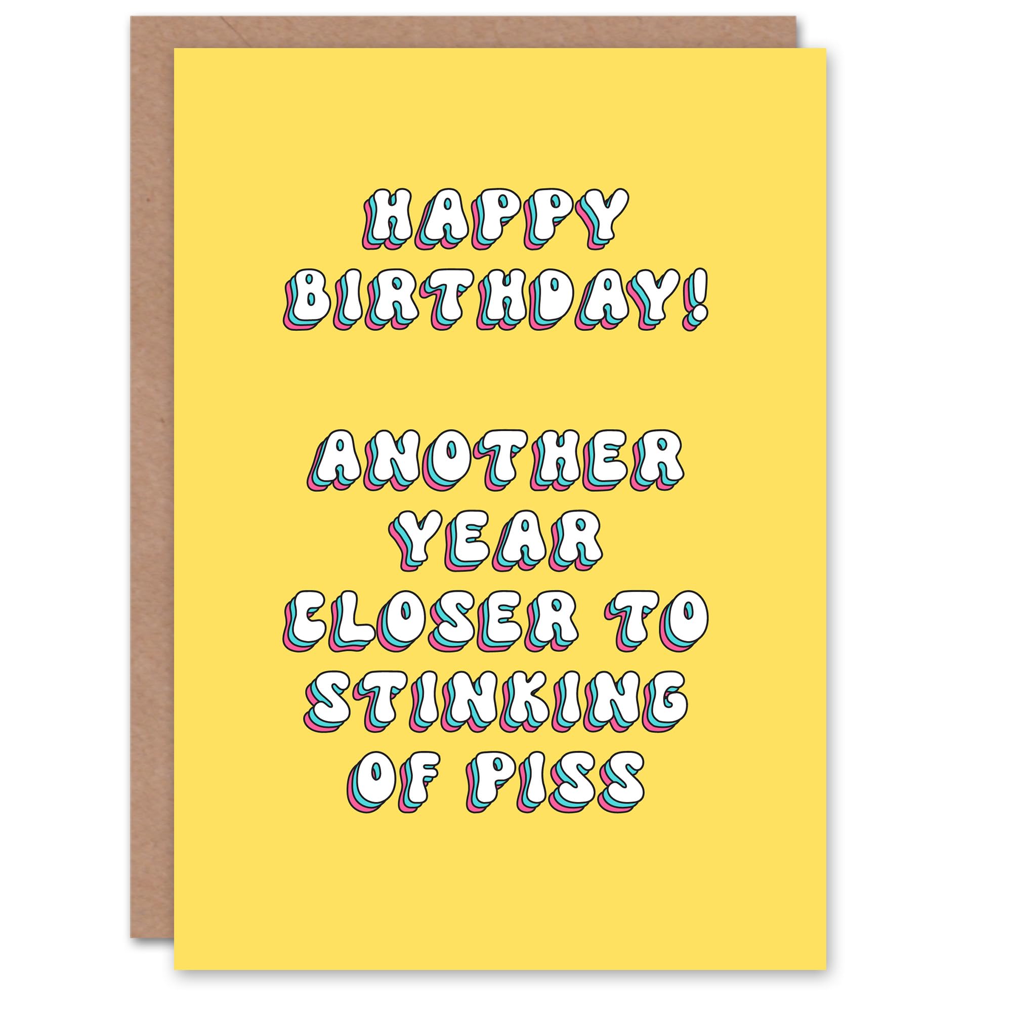 Artery8 Greeting Card Another Year Closer Stinking Piss Old Age Joke For Her Woman Wife Gran Mum Sister Birthday Card
