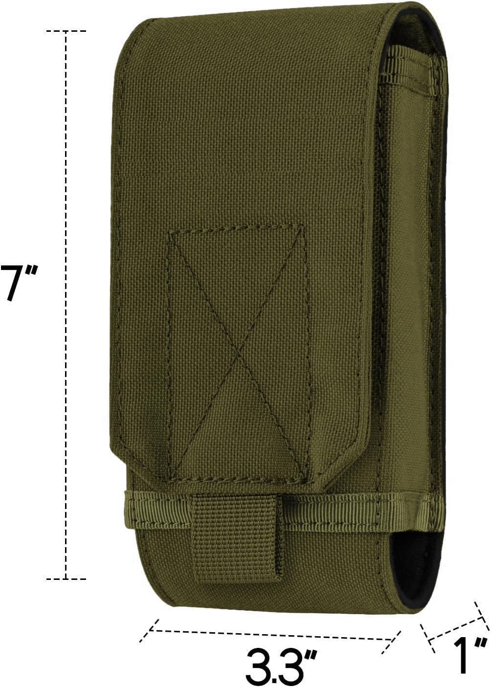 Urvoix Army Camo Molle Bag for Mobile Phone Belt Pouch Holster Cover Case Size L, Green - Image 4