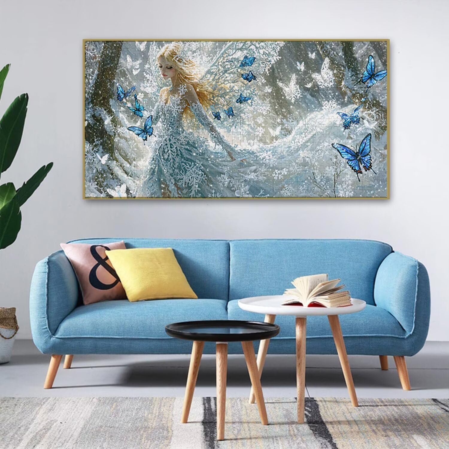 Drewniane puzzle dla dorosłych 1312 sztuk - motyle wróżki, grafika gra logiczna dla dorosłych, druk w wysokiej rozdzielczości puzzle kreatywne hobby prezent b-392