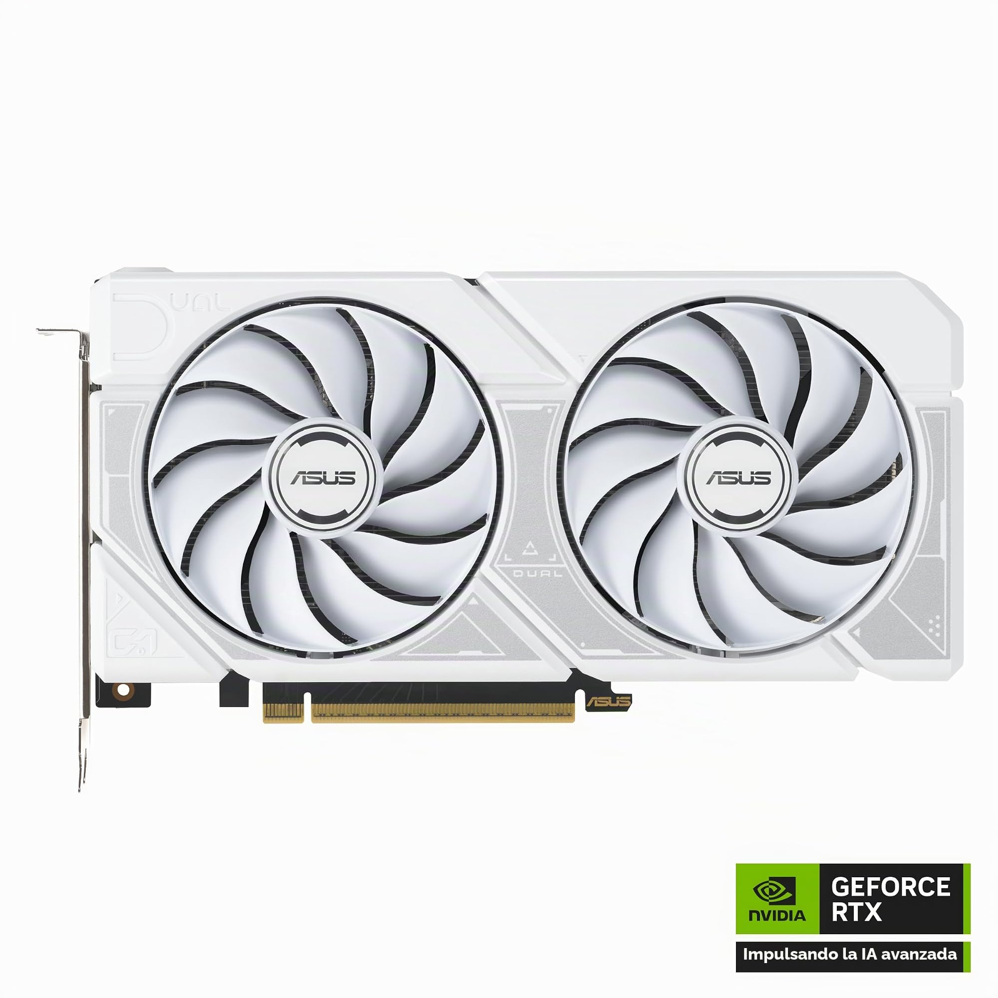 ASUS Dual GeForce RTX 5060 Ti 16GB GDDR7 White OC Edition (PCIe 5.0, 16GB GDDR7, DLSS 4, HDMI 2.1b, DisplayPort 2.1b, diseño de 2.5 Ranuras, diseño de Ventilador de tecnología axial, tecnología 0dB y