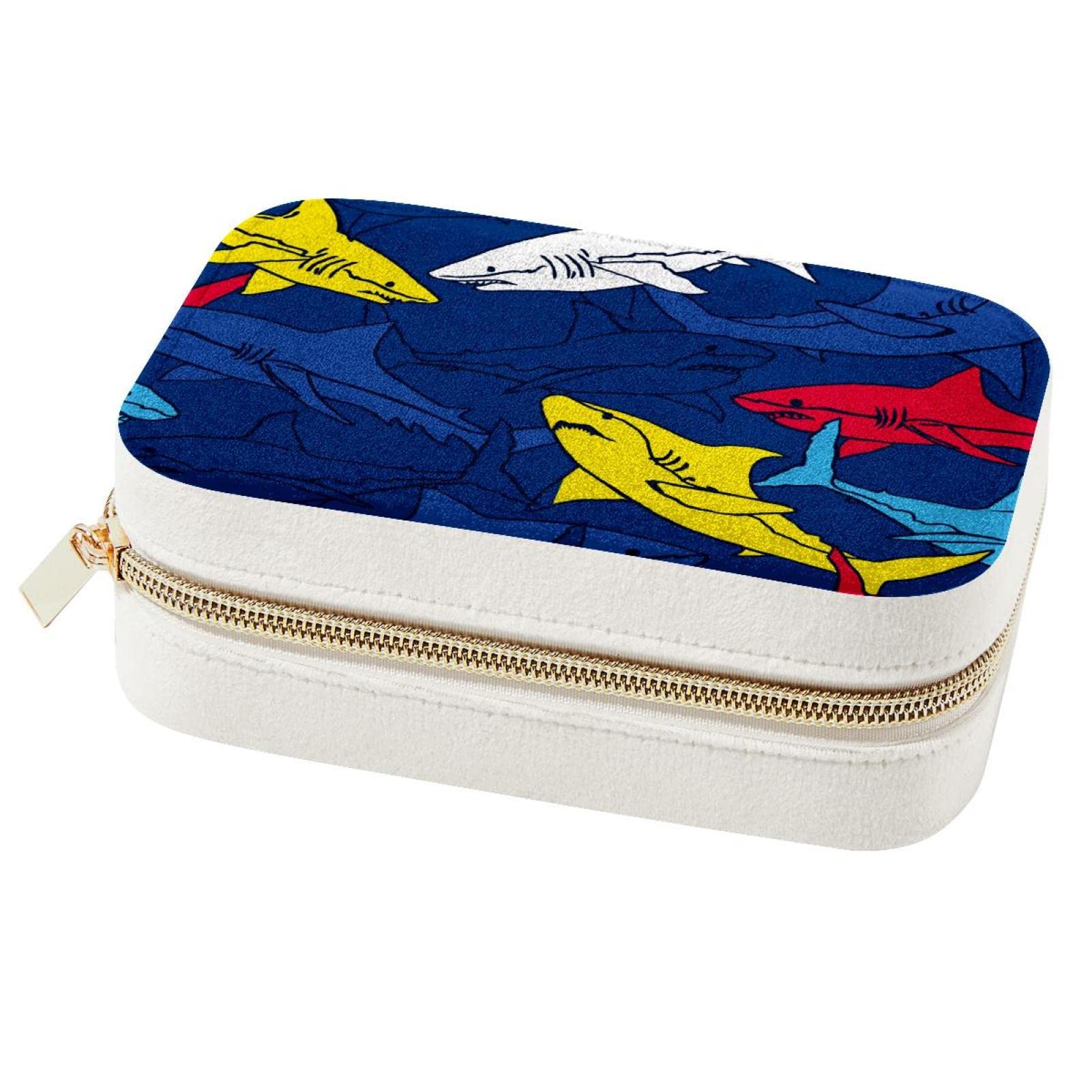 Boîte à bijoux de voyage requin pour organiser ses bagues en vacances