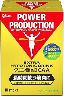 パワープロダクション エキストラハイポトニックドリンク クエン酸 & BCAA グレープフルーツ味 12.4g×10本 個包装 スポーツドリンク 粉末 アミノ酸POWER