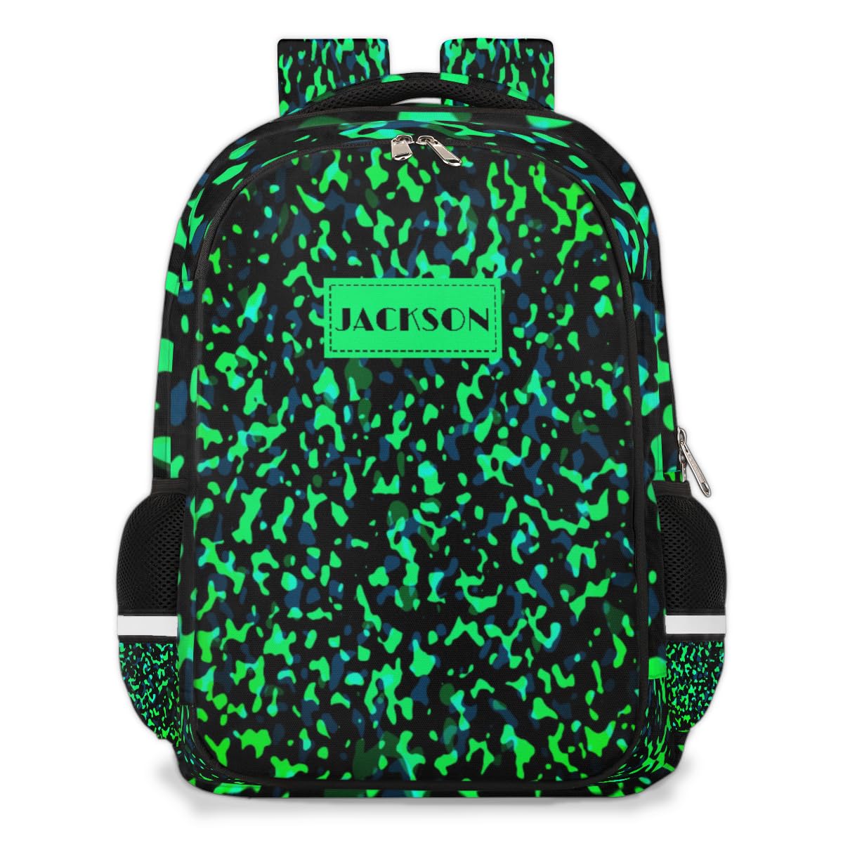 Personalized Kids Backpack Custom Backpack Schoolbag Children Bookbag for Boys & Girls Cool Blue Camouflage