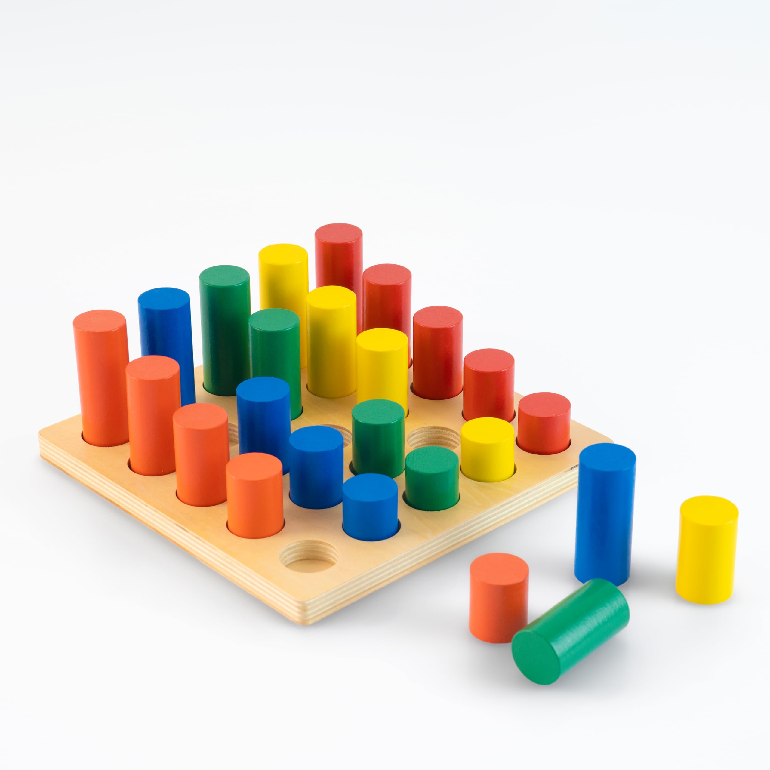 Montessori Materiali matematici, giocattolo educativo in legno per numeri e calcoli, scuola materna e elementare, scuola domestica e aule a partire dai 3 anni (scala a cilindro Montessori)