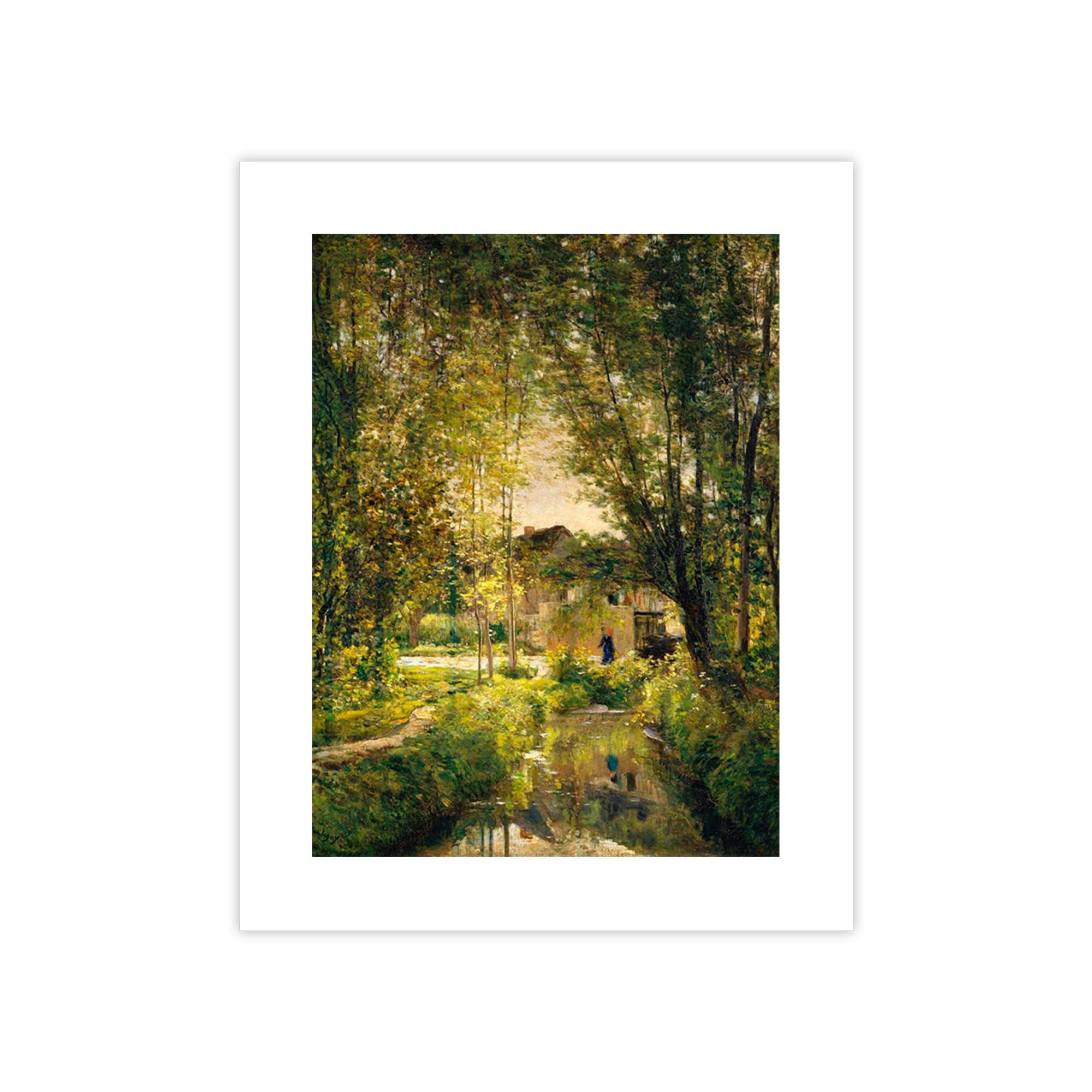 Poster Daubigny Landscape with a Sunlit Stream : transformez votre mur vide en paysage