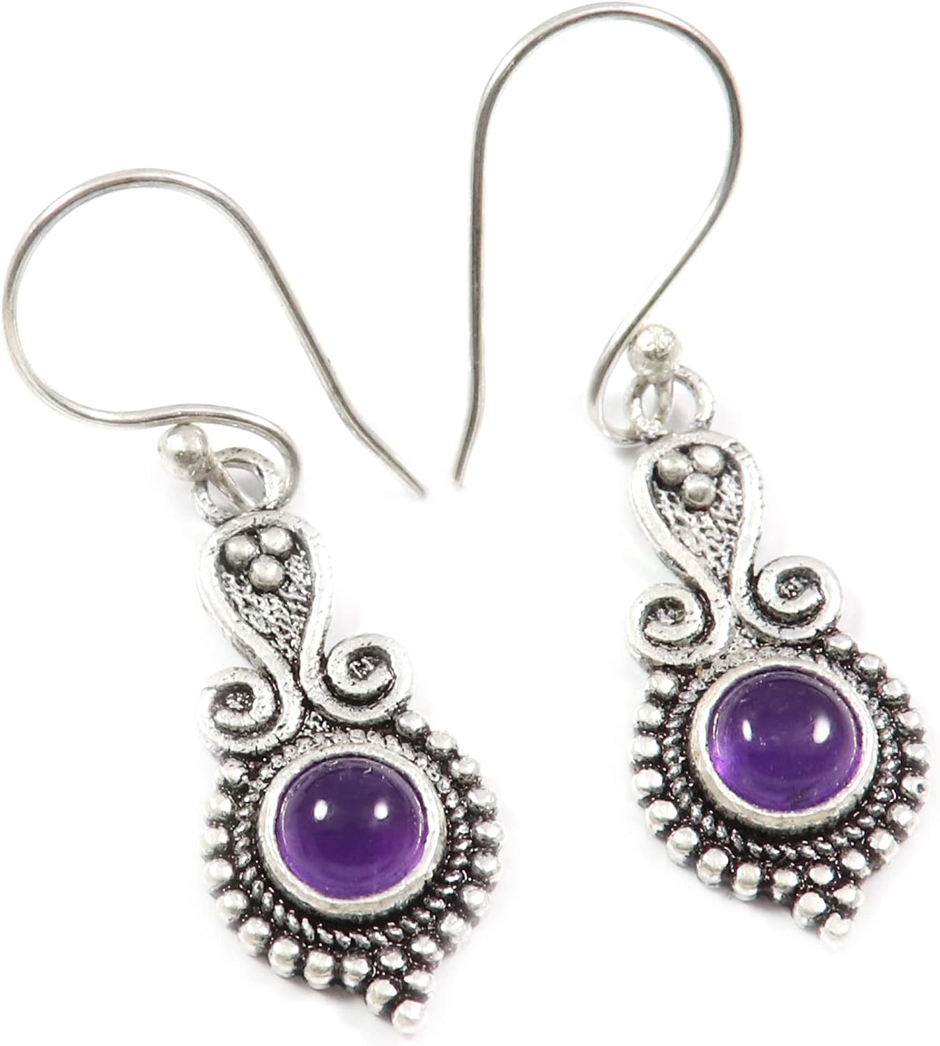 Blue Topaz Faceted Amethyst Grey Moonstone Gemstone 925 Sterling Silver Drop/DangleEarring Handmade Jewelry Goyal Exports SEG190
