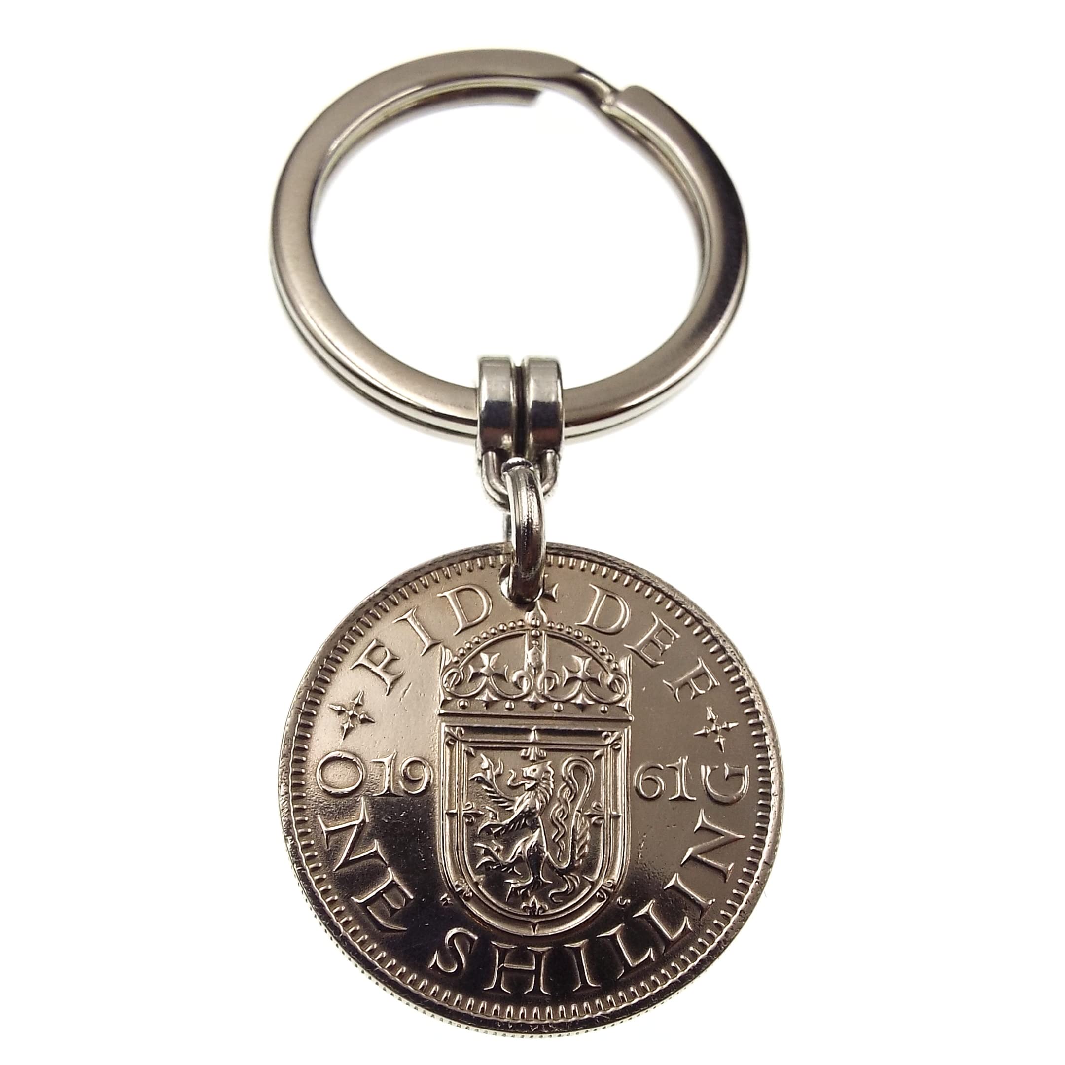 A Silver Dream 1961 Scottish Shilling Coin Keyring