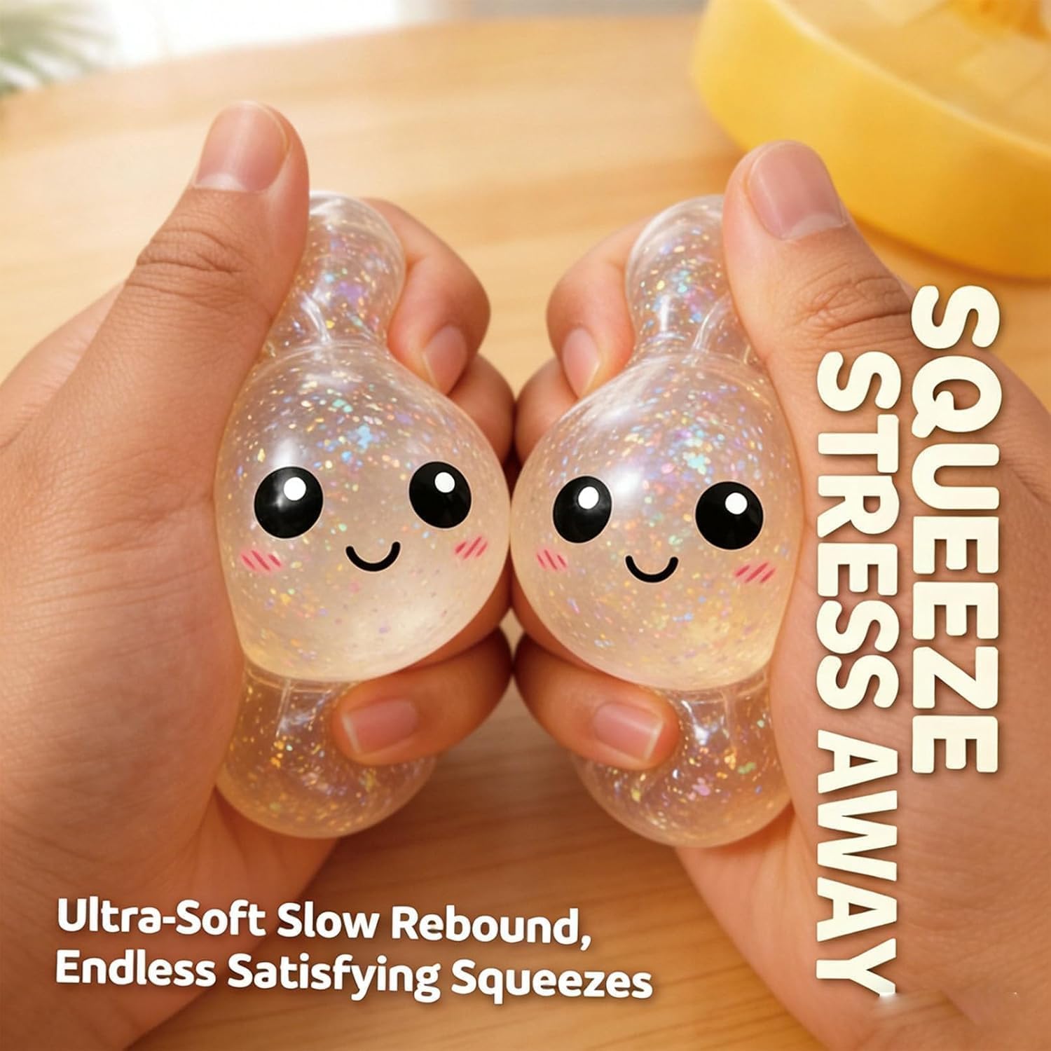 Dumpling Squishies Mystery Box, 10 Colors Random Mystery Glitter Dumpling Squishies Toy Gift Box, Colorful Stress Balls Fidget Sensory Toy Desk Toys for Kids Adults (1pcs, One Size) - 5