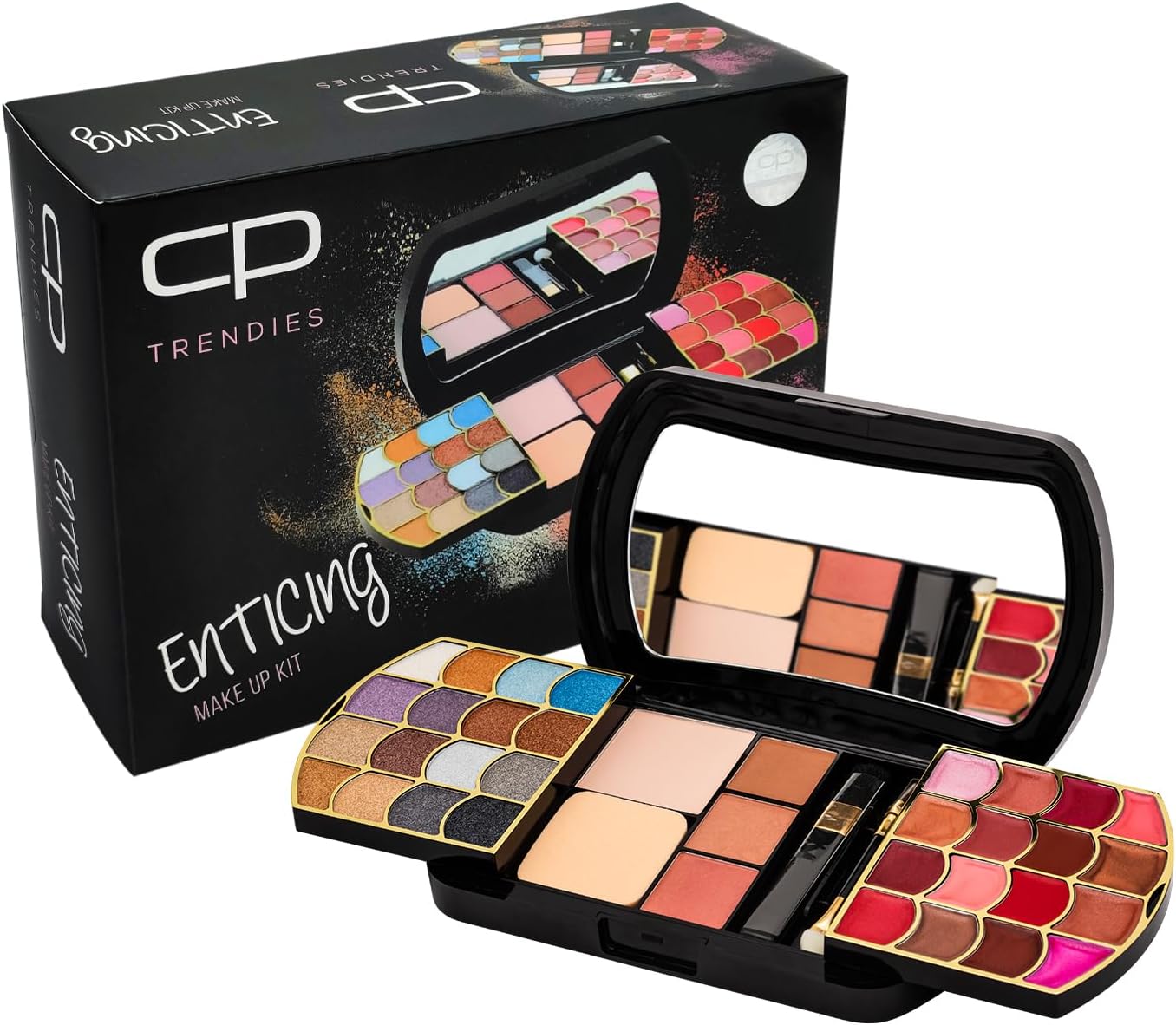 – CP Trendies Enticing Makeup Kit No. 83 for Ladies & Girls | Gift Set for Women with Creamy Eyeshadows,16 Lip Colors, Blushers, Compact Powder, Mirror, All-in-One Makeup Set